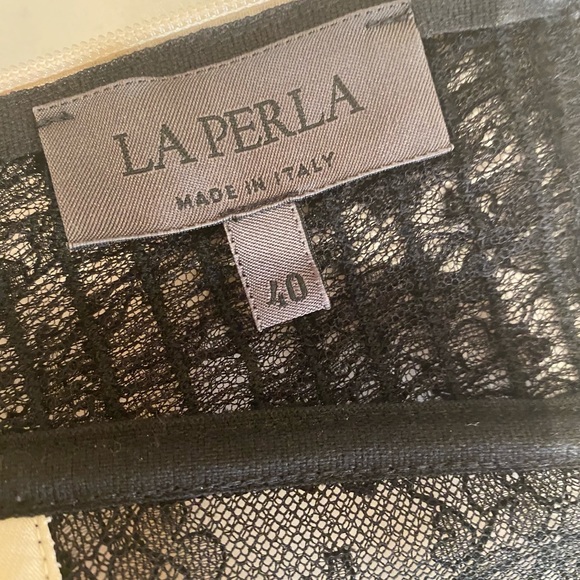 La Perla Vintage Corset Bustier black lace and cream cocktail dress - Picture 6 of 7